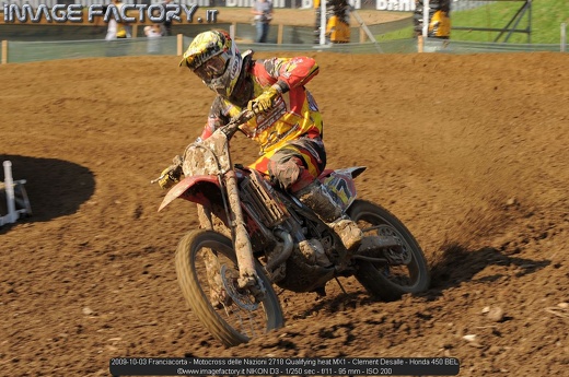 2009-10-03 Franciacorta - Motocross delle Nazioni 2718 Qualifying heat MX1 - Clement Desalle - Honda 450 BEL
